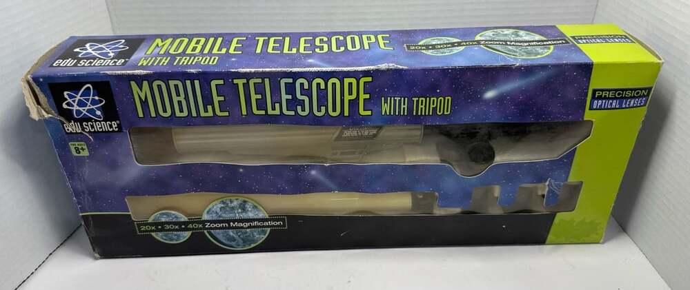 Edu Science Mobile Telescope with Tripod 20x 30x 40x Zoom Item #36693